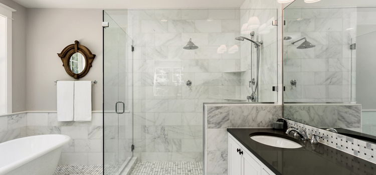 bathroom shower door installation in Rosedale