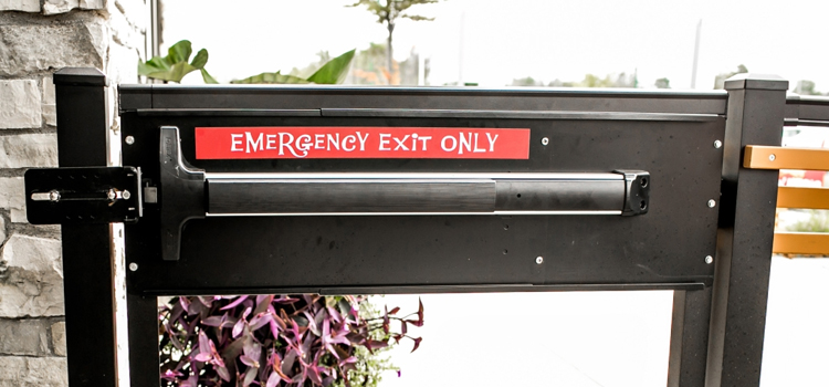 emergency push bar installation in Rosedale